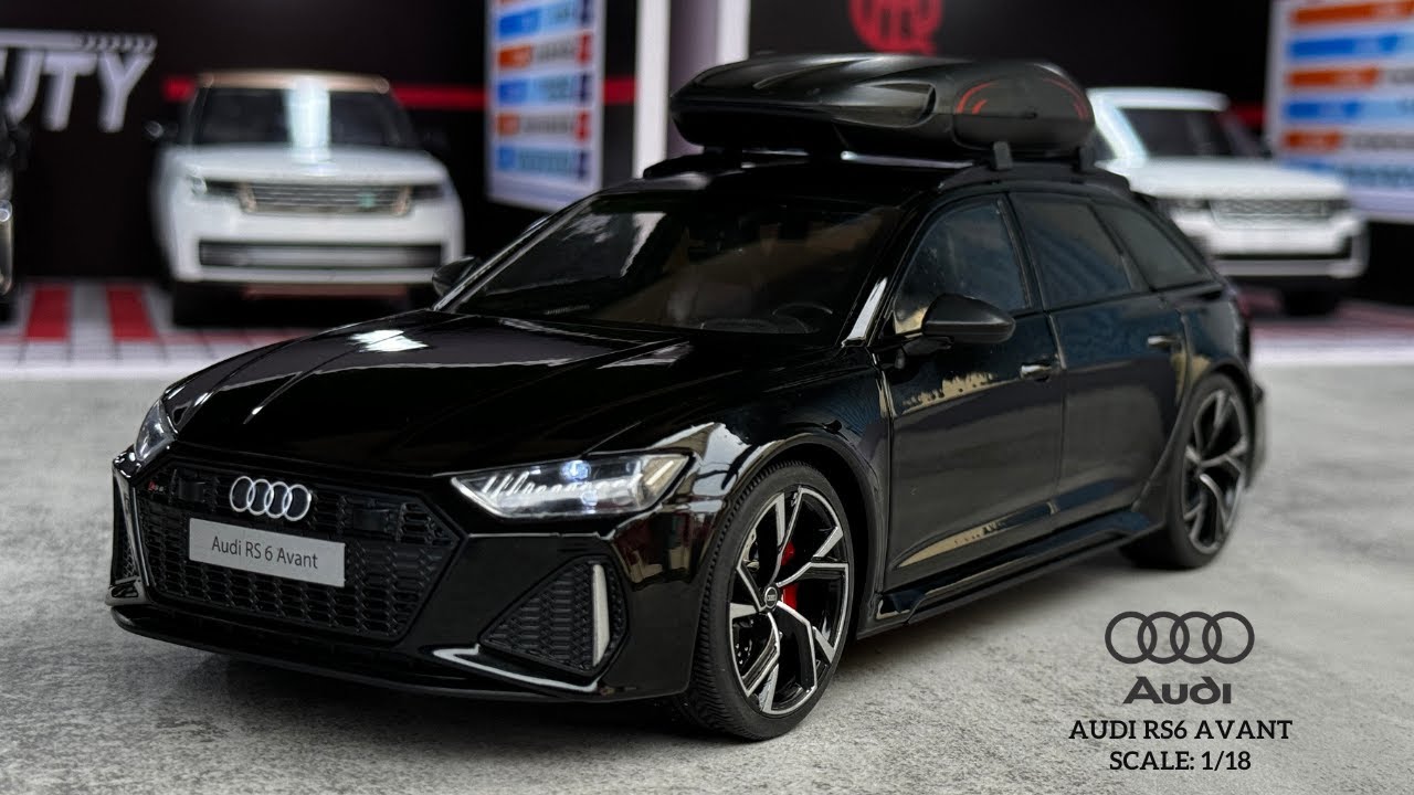 HD Miniature | BLACK AUDI RS6 AVANT 1/18 Scale Model