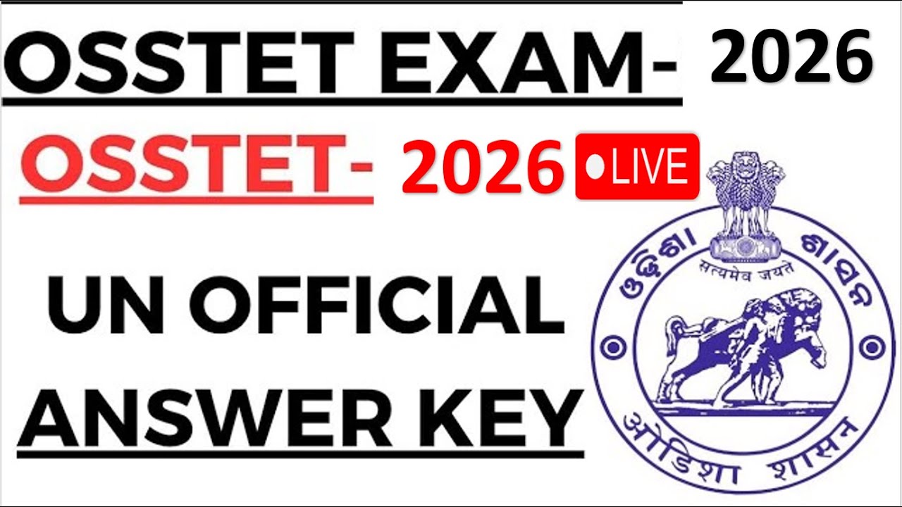 OSSTET Answer Key 2026 | OSSTET Arts Answer Key 2026 | OSSTET Question Paper 2026