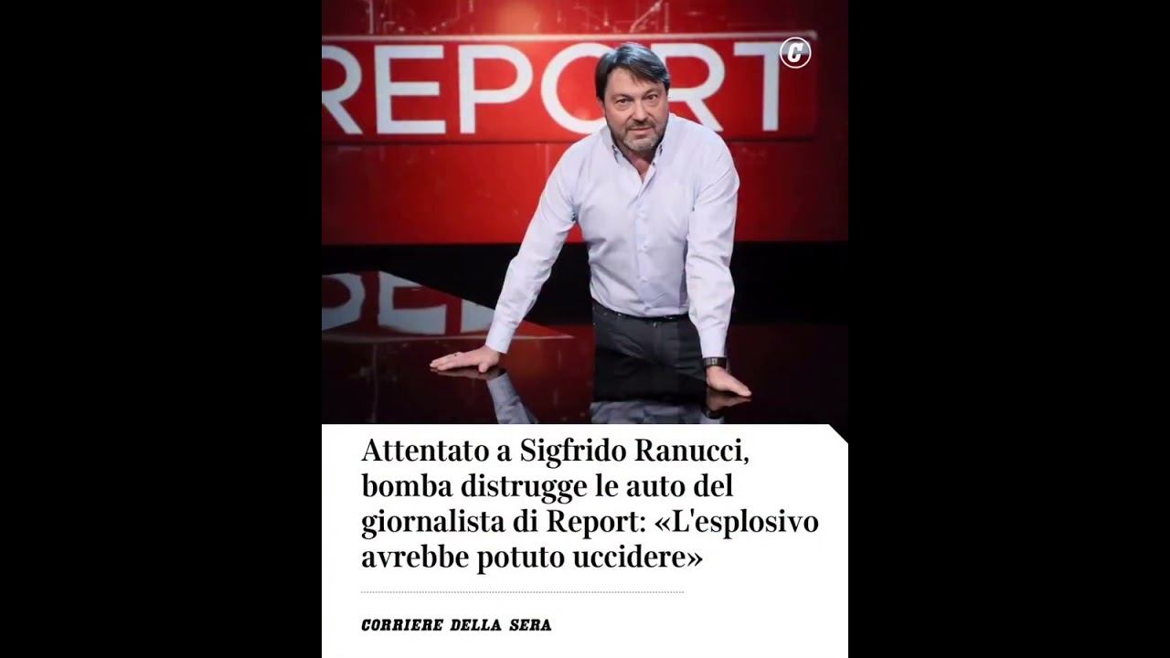 Attentato a Sigfrido Ranucci, bomba distrugge le auto del giornalista di Report #shorts #news