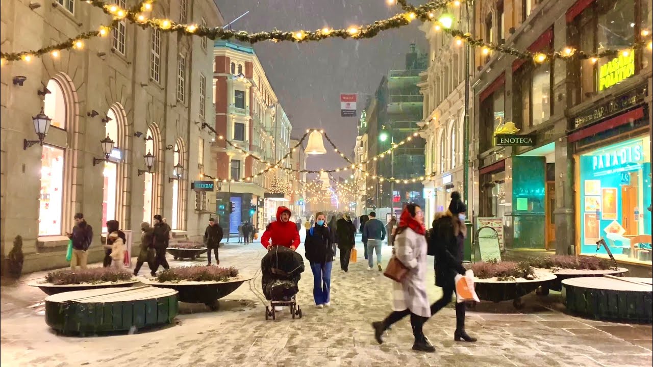 CHRISTMAS IN OSLO NORWAY 🇳🇴🇳🇴 DECEMBER #osloelsa67