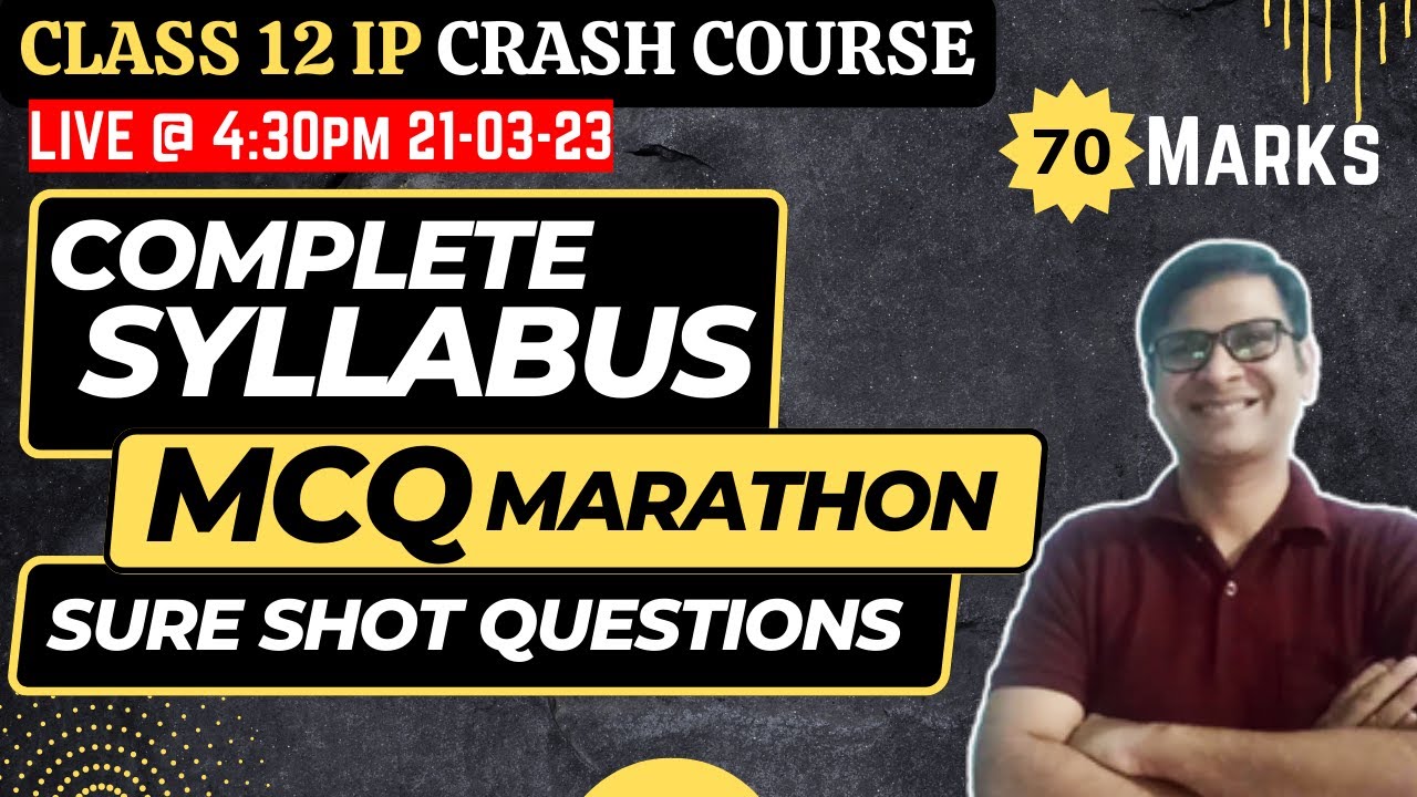 Score 70/70 One Shot MCQ Full Course Class 12 Computer Science
