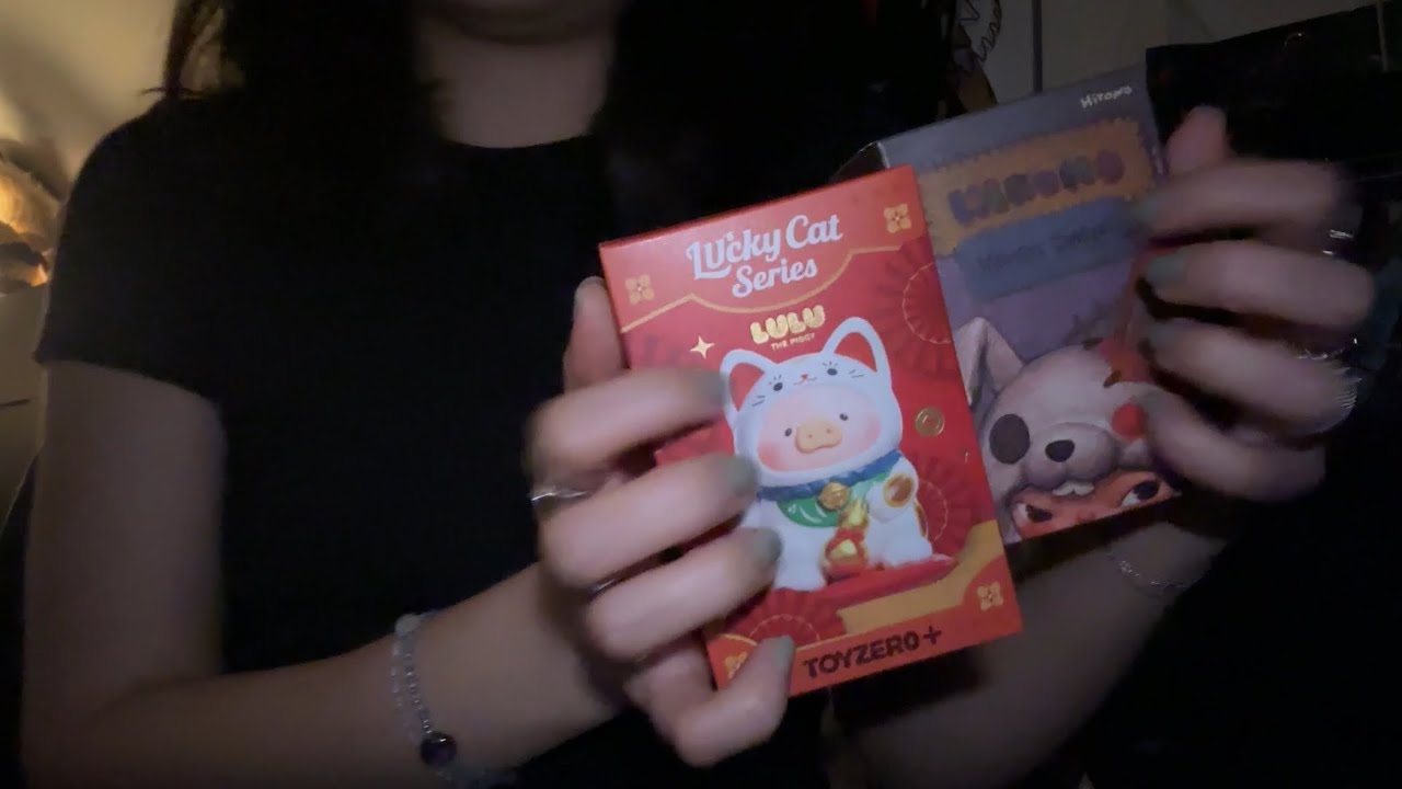 itching your brain while unboxing blind boxes😌tapping scratching rubbing lofi asmr
