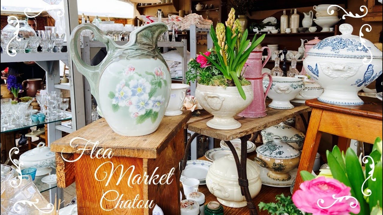 【蚤の市】買い過ぎた💦シャトゥー蚤の市/Flea Market at Chatou/美術館の芸術作品レベルLunéville/アスパラガス用器の美しさ/金のお宝展示会/Longchamp/Gien