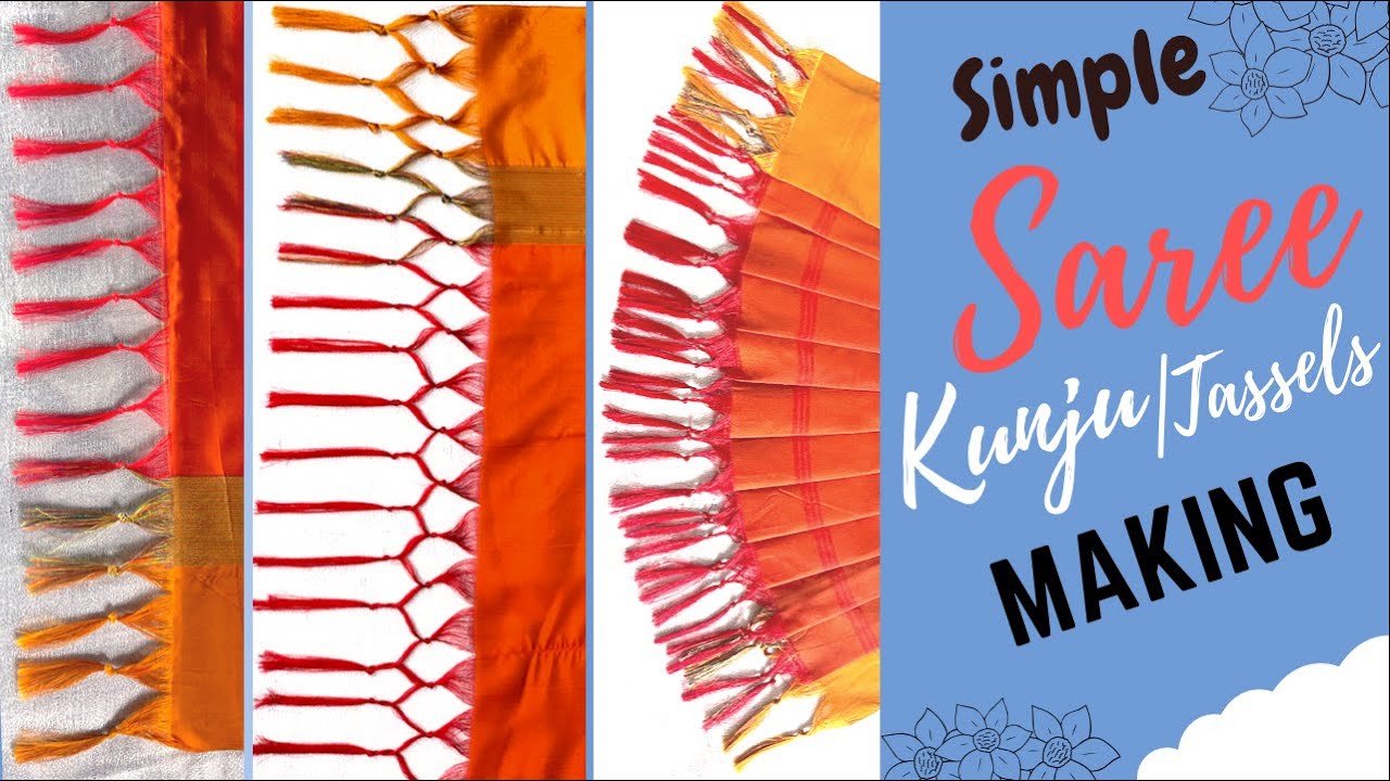 Saree Kuchu|Tassels tutorial for beginners|How to remove thread from saree| bridal saree setup |