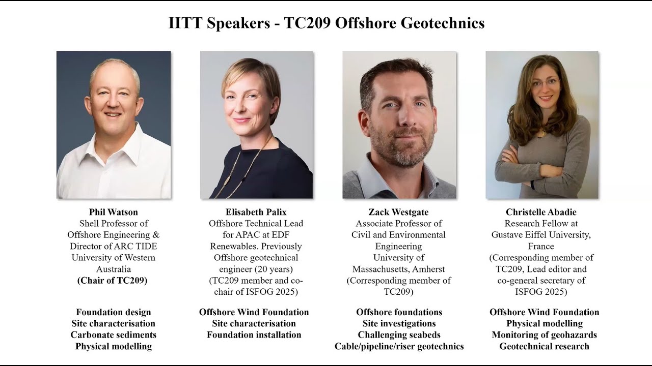 ISSMGE ITT Episode 15: Offshore Geotechnics (TC209)