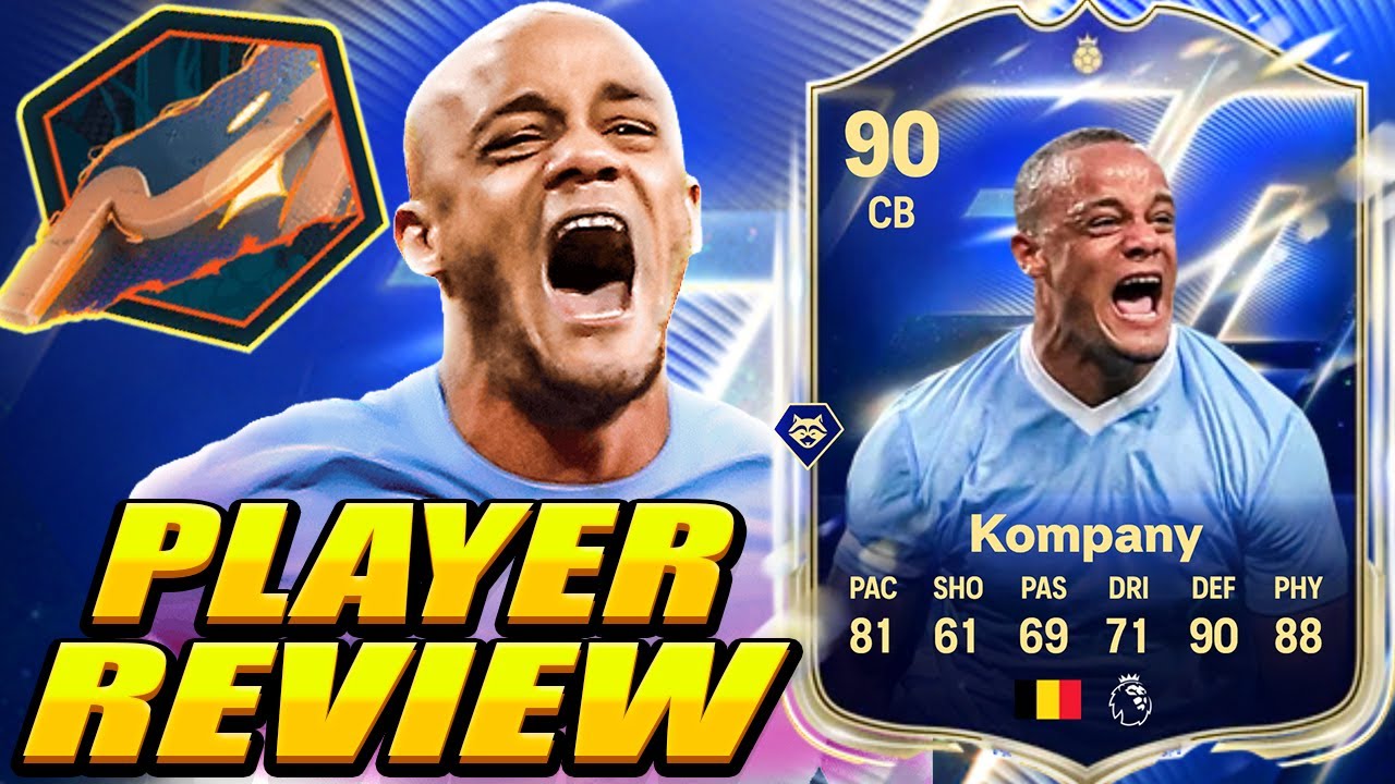 He DOMINATES EVERY STRIKER… 🧱🔥 90 TOTY Hero Kompany Review! 90 Kompany Team of the Year Hero Review!