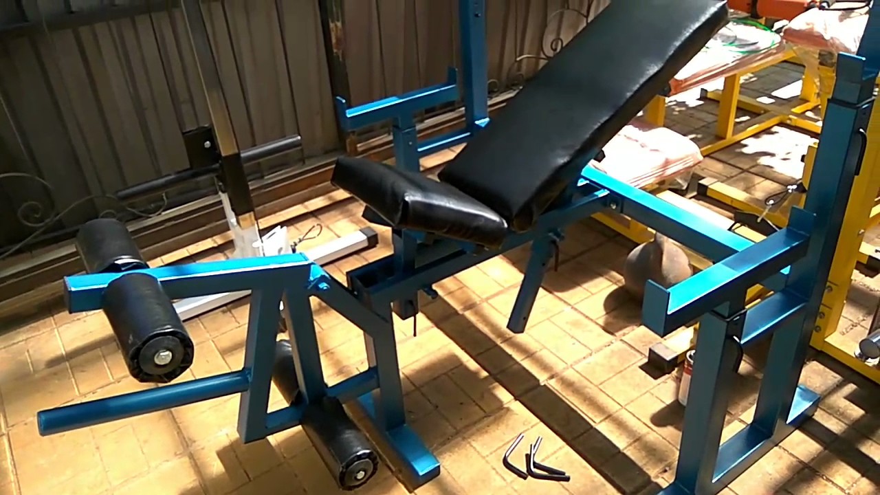 Регулируемая скамья для жима лёжа + сгибание разгибание  ног