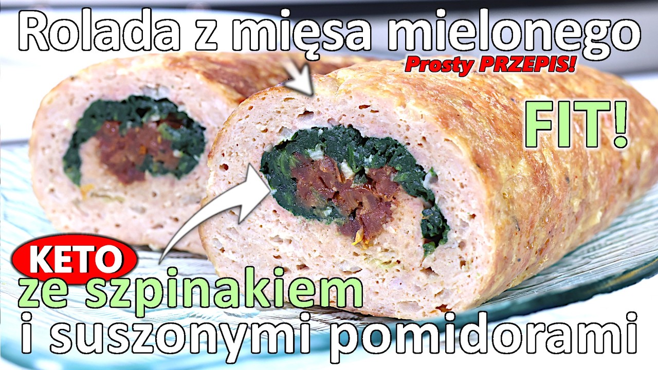 Fantastyczna ROLADA z mięsa mielonego ze szpinakiem i suszonymi pomidorami