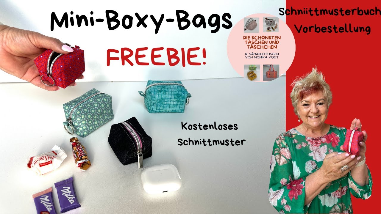✨ Mini-Boxy-Bag nähen – in 2 Größen mit kostenlosem Schnittmuster ✨