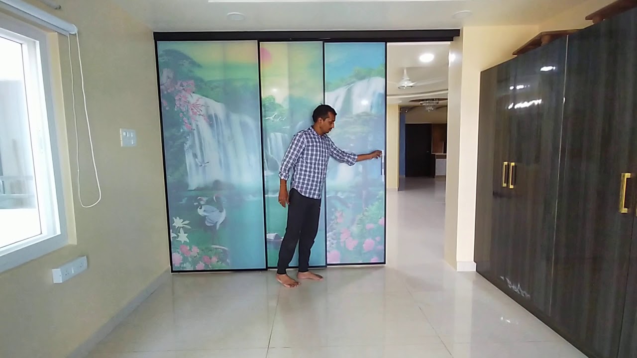 Glass profile sliding door fiting. 