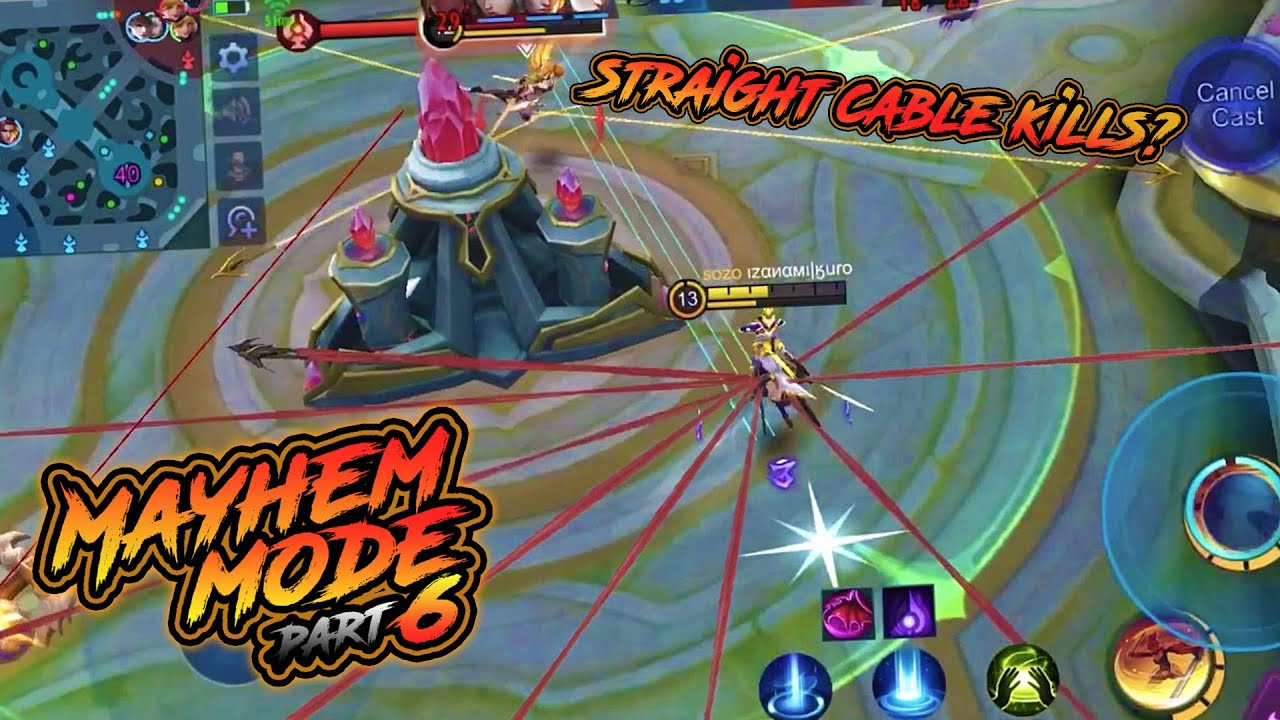 Mayhem Montage #6:Practising Straight Cable on Actual Games || MLBB