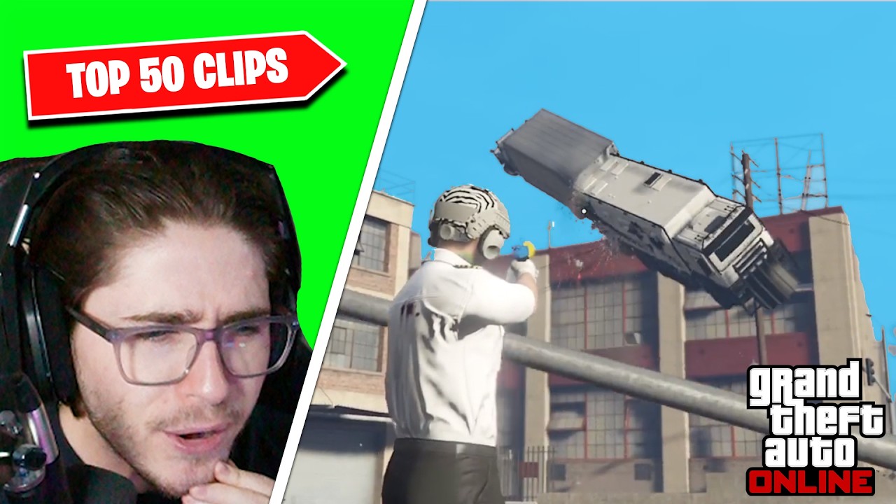 Reacting to the TOP 50 MOST WATCHED GTA Online Clips & Memes of the Month!