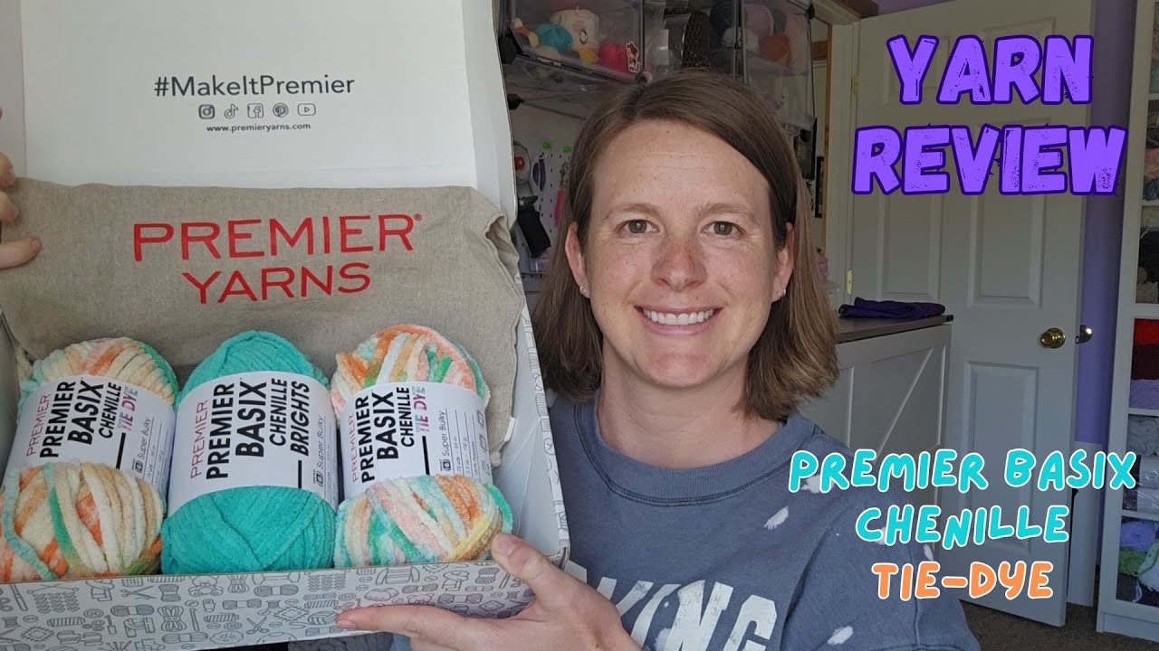 Yarn Review! Sneak Peek of Premier's New Basix Chenille Tie-Dye, How it Looks and Feels, What I Made