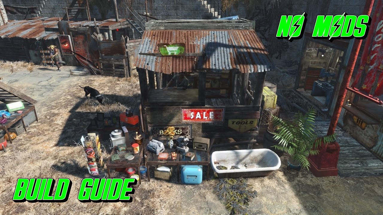 Raider 'Junk' Market stall - 15 min build FALLOUT 4 (no mods)