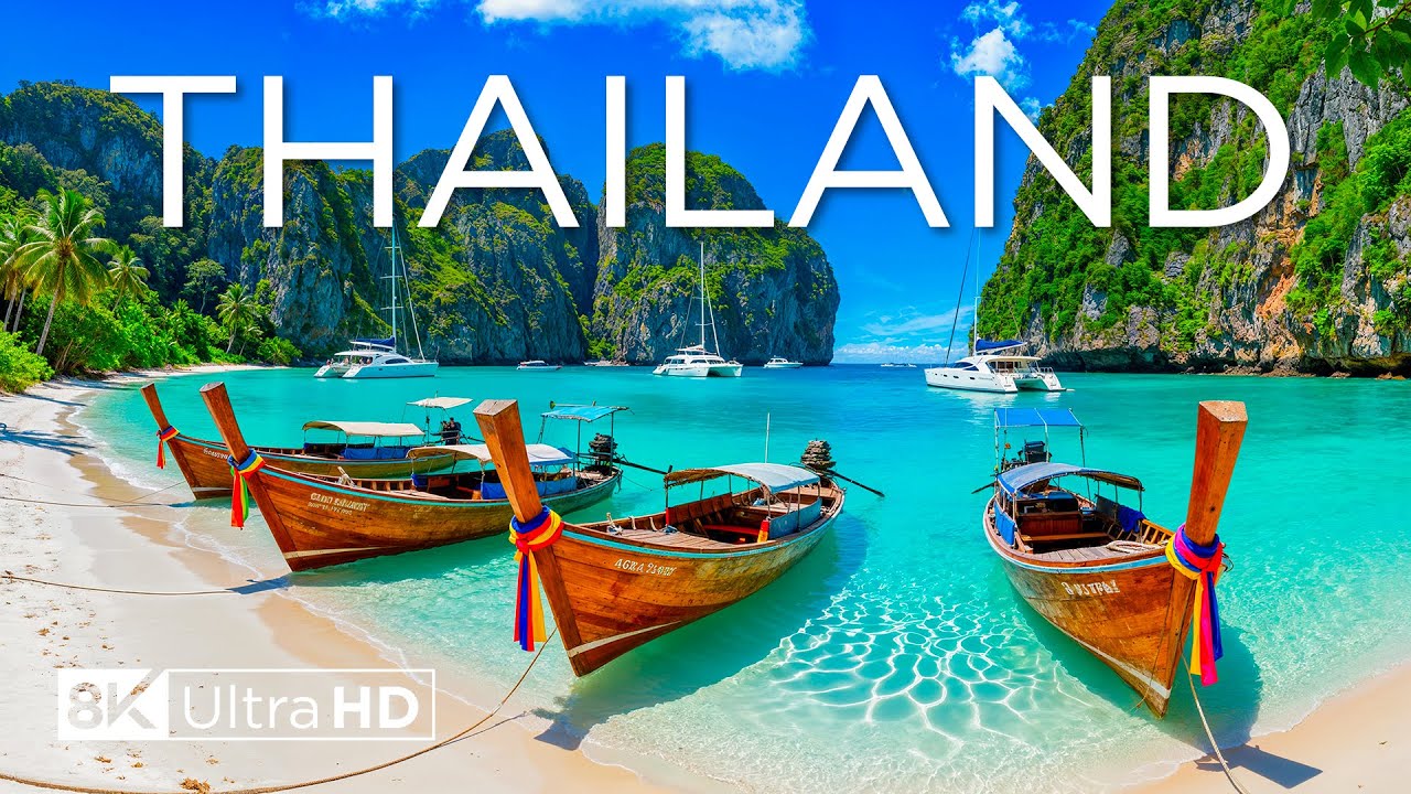 Thailand 8K UHD – Land of Golden Temples, Emerald Seas & Peaceful Tropical Serenity