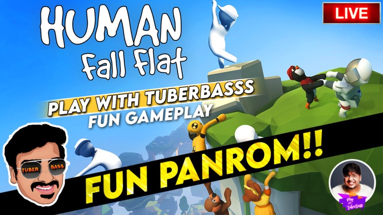 A NEW FUN GAME 😂🤣FUN PANDROM VERA LEVEL😜😜TUBERBASSS GAMING😎-HUMAN FALL FALT TAMIL