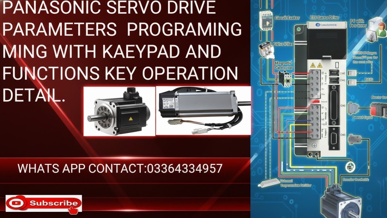 PANASONIC SERVO DRIVE PROGRAMMING & CONTROL WIRING/HOW TO DO PANASONIC SERVO PARAMETERS WIRING.