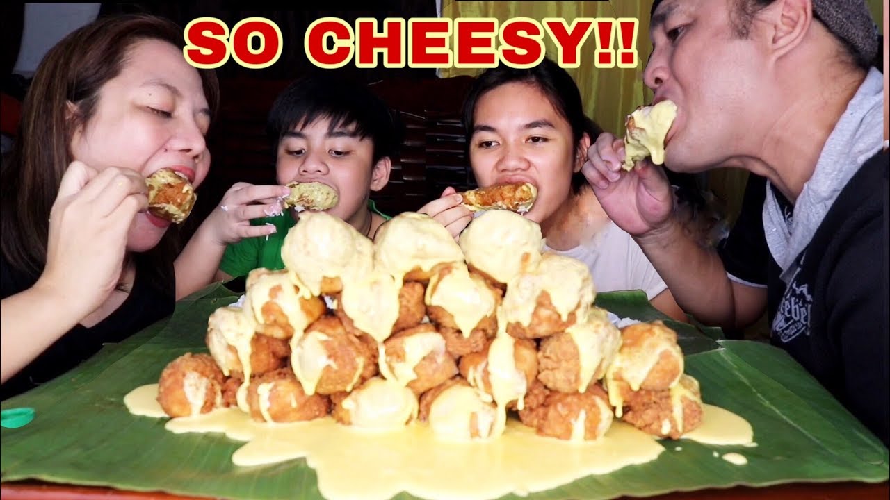Cheesy korean deep fried chicken drumsticks with banana ketchup Pinoy mukbang kain tyo usap konti#35