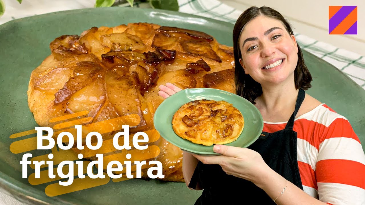 BOLO DE FRIGIDEIRA SIMPLES  | Bolo de maça [ Receita que não vai ao forno ]