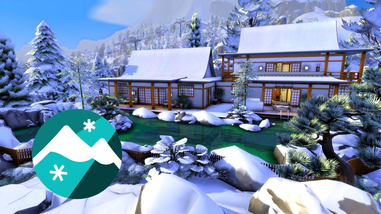 Mt. Komorebi AirBnb | The Sims 4 Snowy Escape: Speed Build
