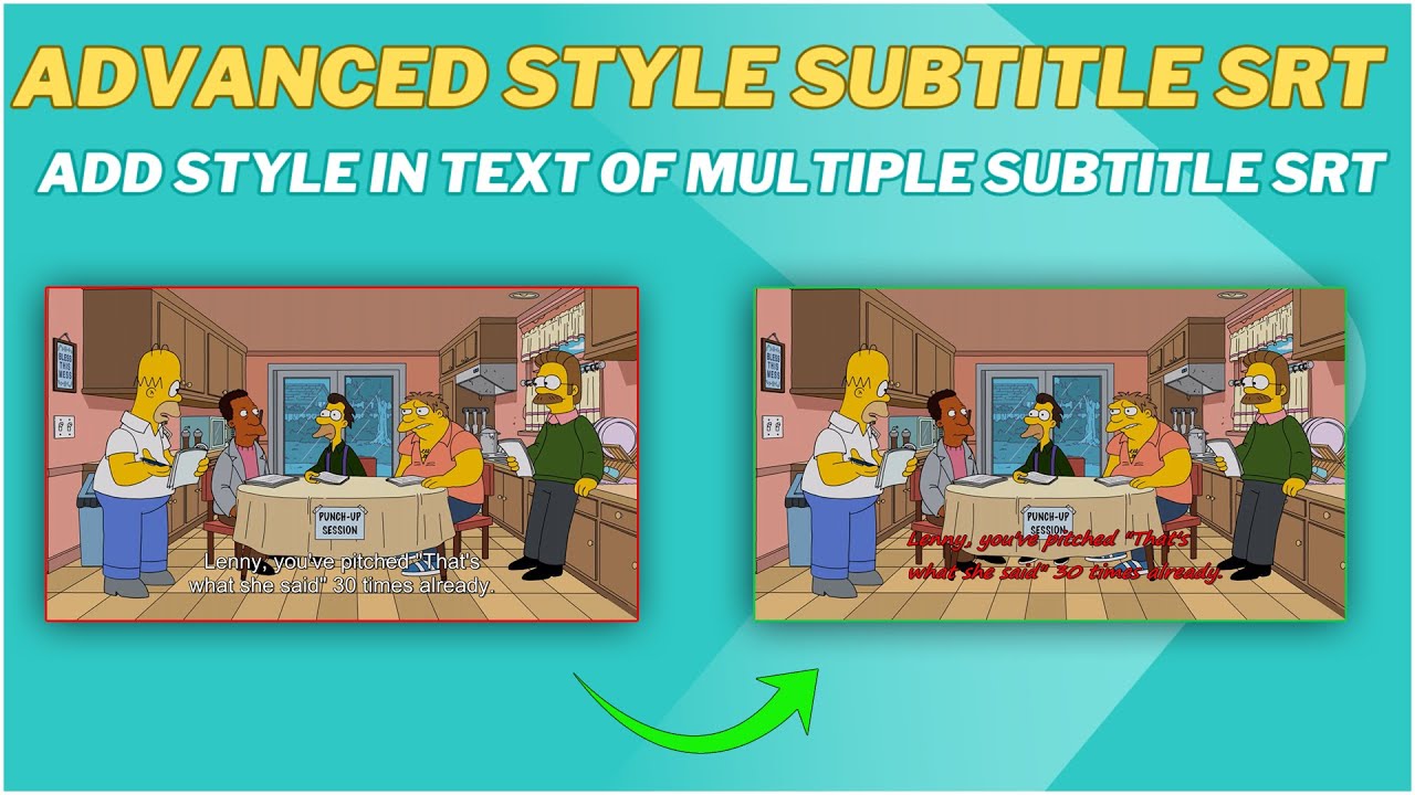 Advanced Style Subtitle SRT l  Add Style In Text Of Multiple Subtitle SRT