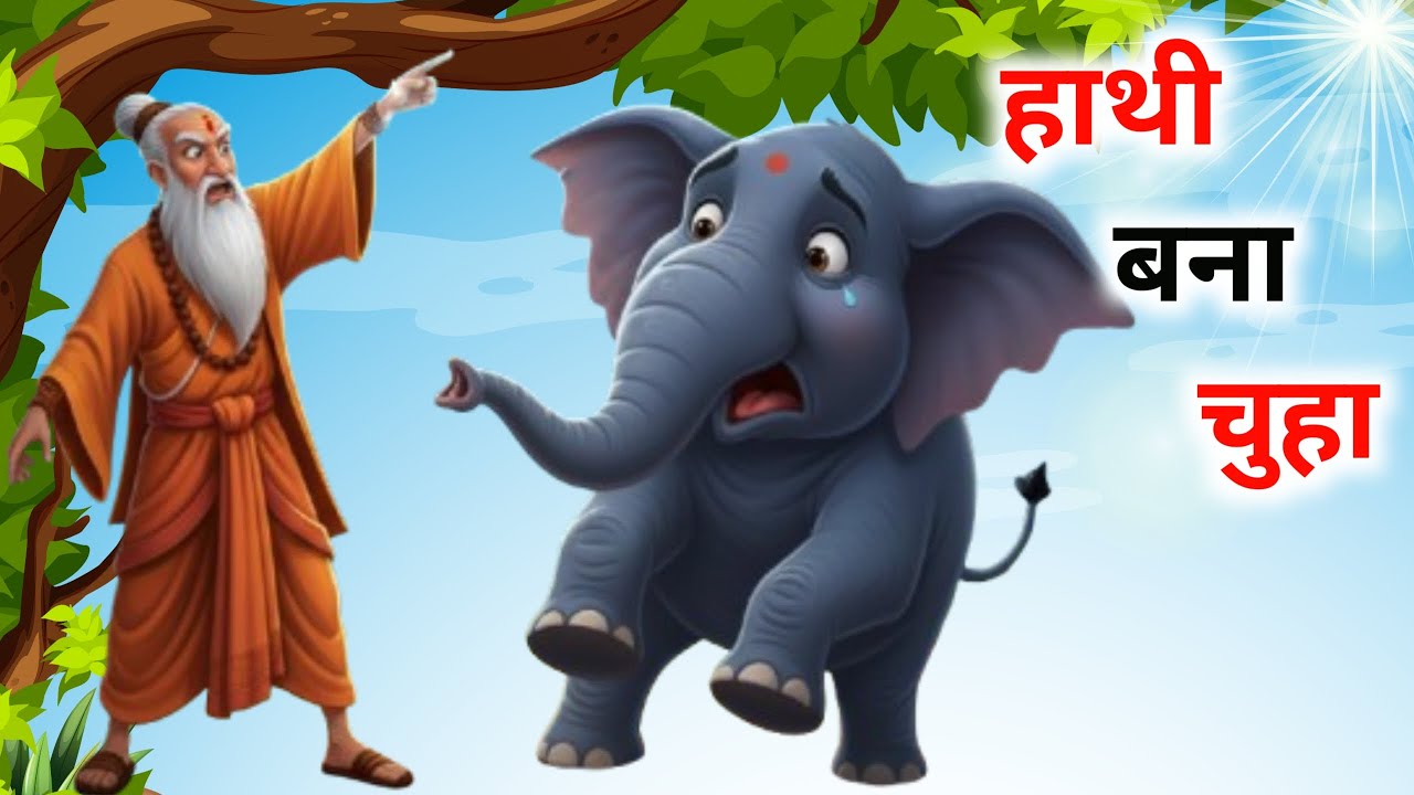 🐘 “घमंडी हाथी का श्राप — जब शक्ति का घमंड चूहे में बदल गया!” 🐭✨#hindikahani