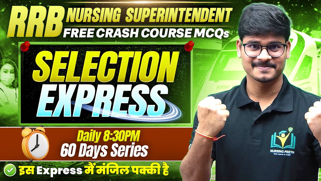 RRB Nursing Superintendent 2026 PYQs Live | Sushil Sir | Daily 8:30 PM | Nursing Peeth Lucknow
