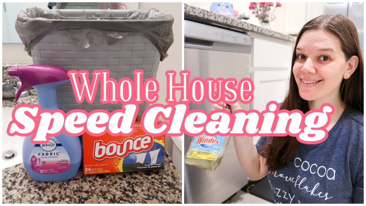 WHOLE HOUSE POWER HOUR CLEAN WITH ME | SPEED CLEANING