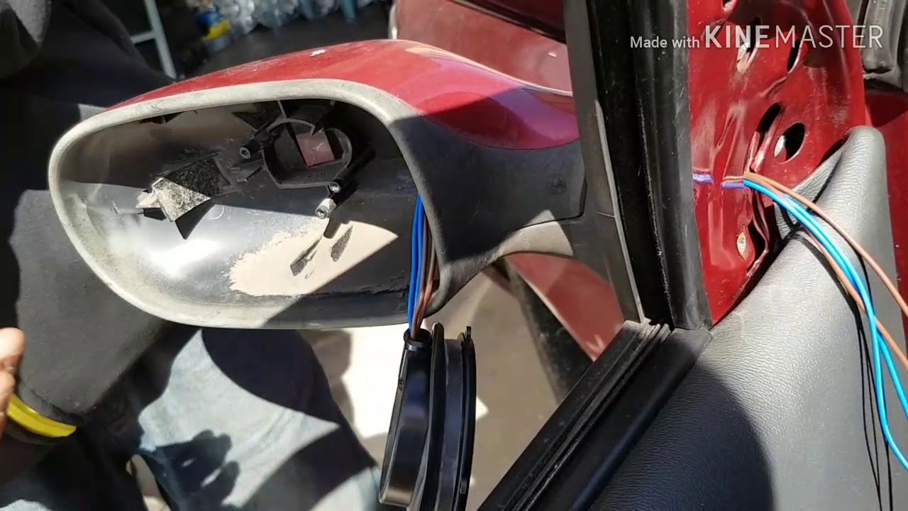 Tirando espelho retrovisor (manual para elétrico)