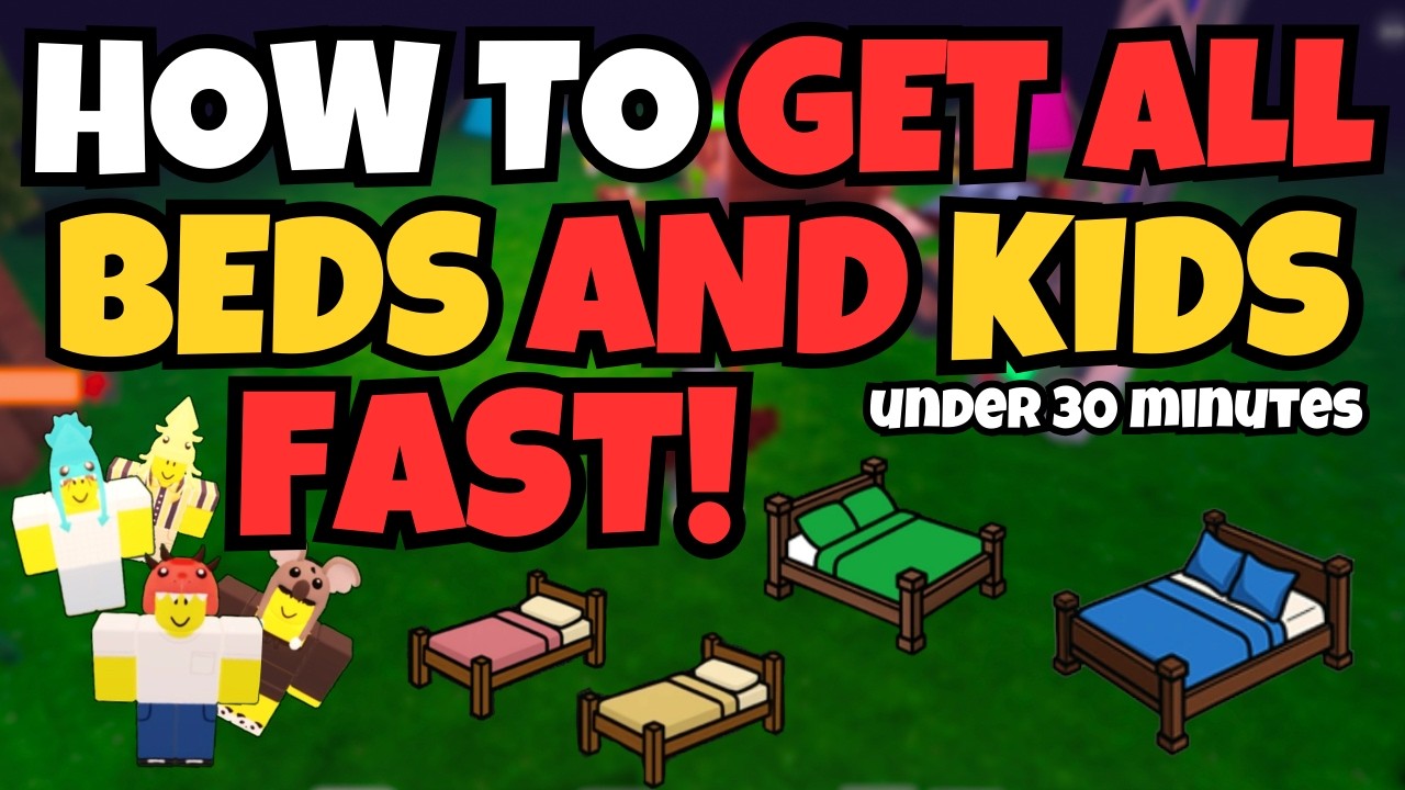 The FASTEST Way to Get Every Bed & Kid! 99 Nights in The Forest Roblox