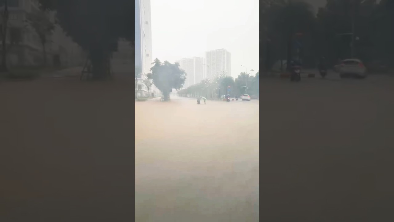 Ngập ở Vinhomes Smartcity Tây Mỗ