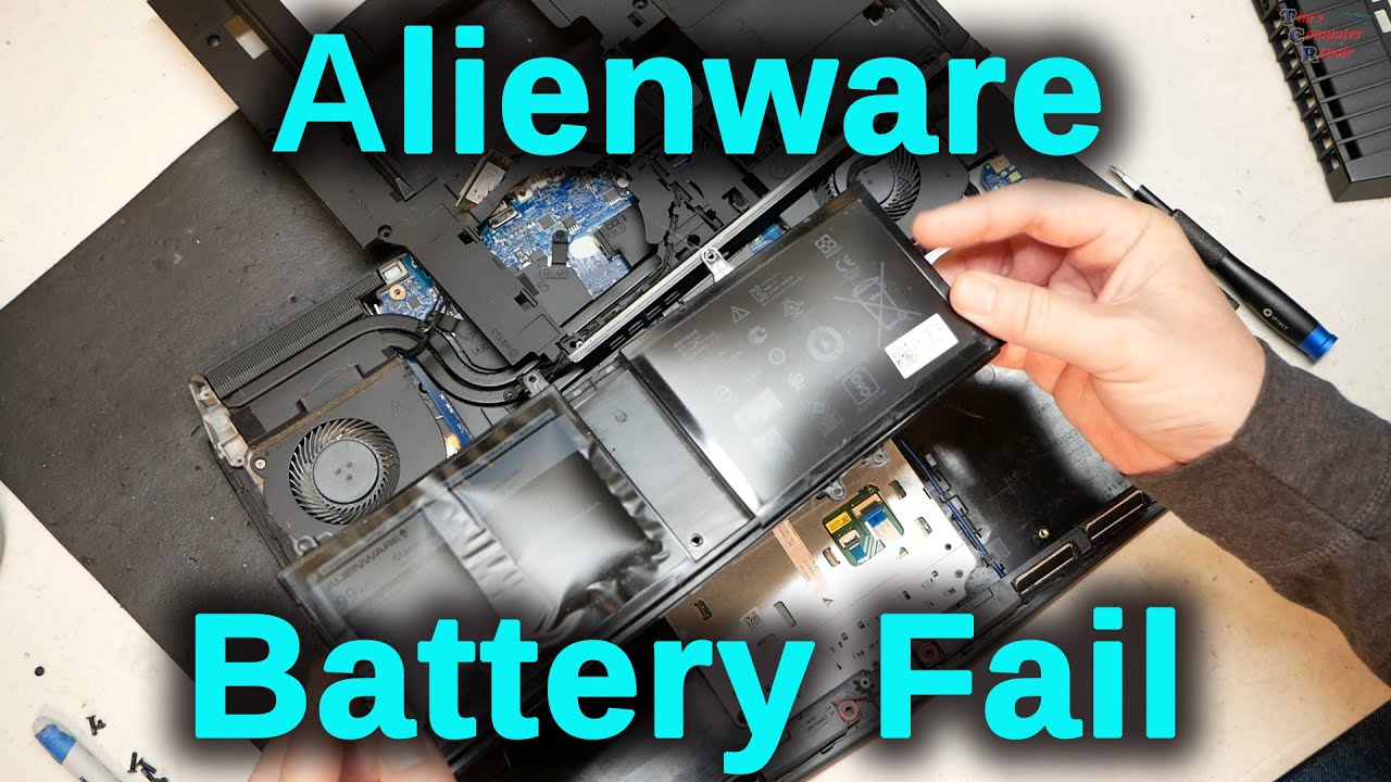 Damaged Alienware 15 Gaming Laptop With Dangerous Bulging Battery Problem