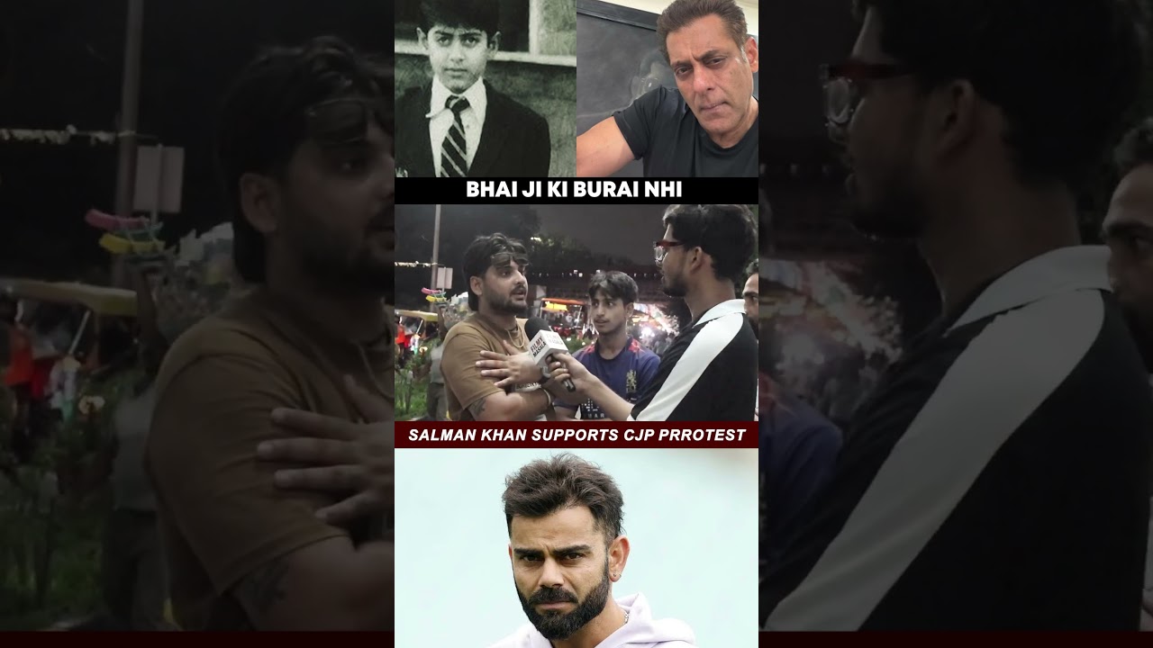 Salman Khan supports cjp prrotest public reaction from cjp protest #shorts