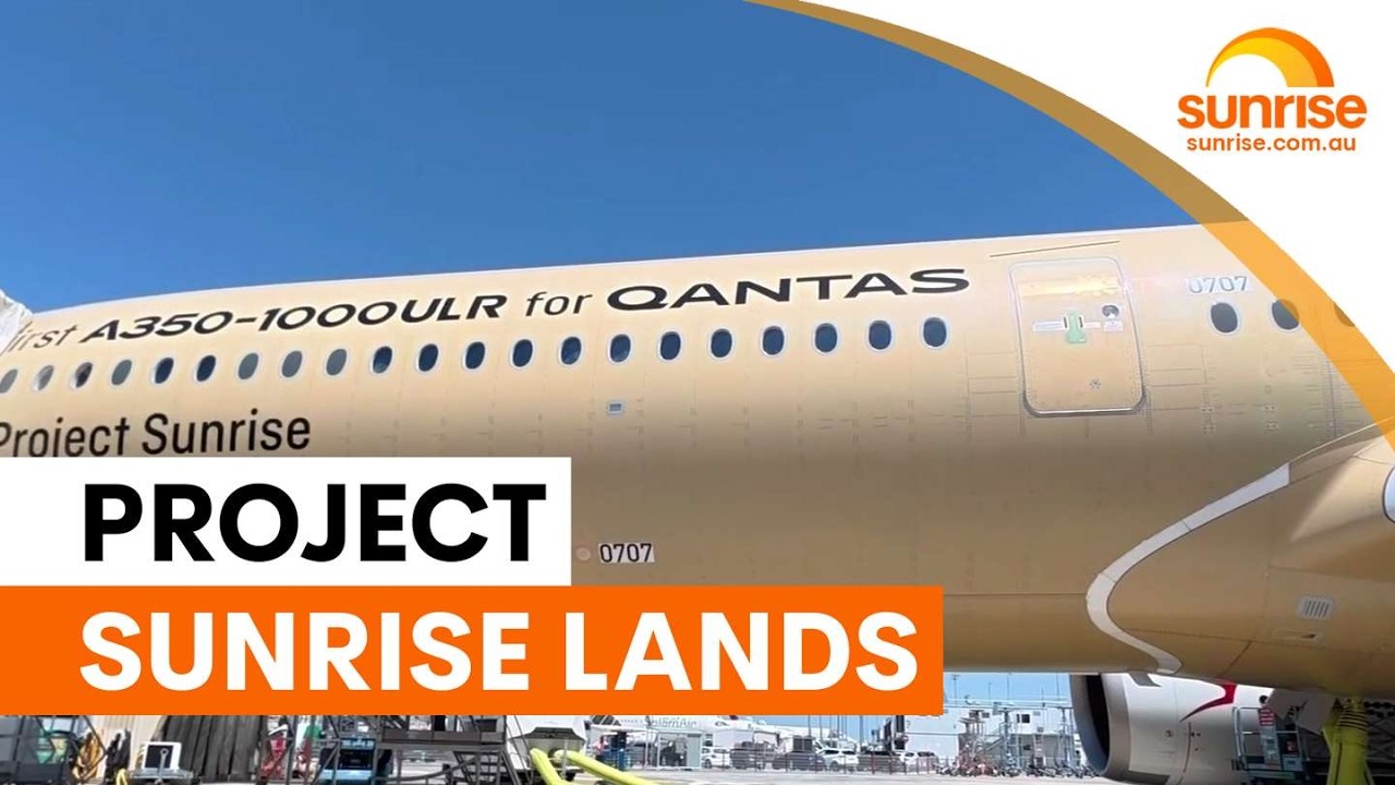 Qantas Project Sunrise makes historic landing in Melbourne | Sunrise