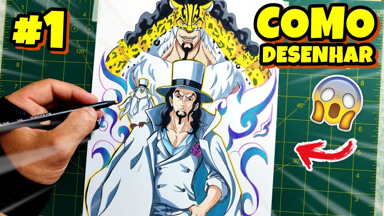 COMO DESENHAR O ROB LUCI COM O POMBO E O MODO HÍBRIDO ONE PIECE PASSO A PASSO #1