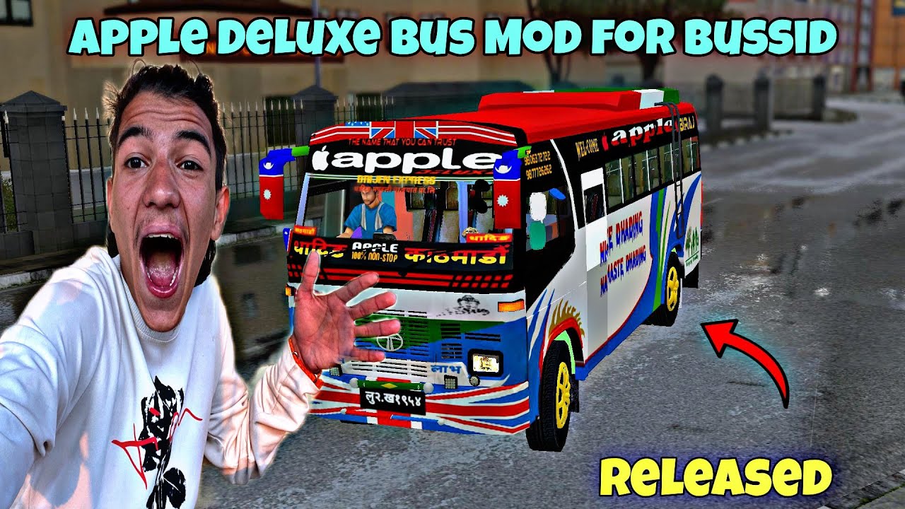 Released New Nepali Apple Deluxe Bus mod for Bus simulator Indonesia |Nepali Tata bus mod for Bussid