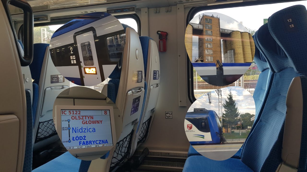 Przejazd ED160-005 na odcinku Olsztyn Główny - Nidzica 13.08.2023