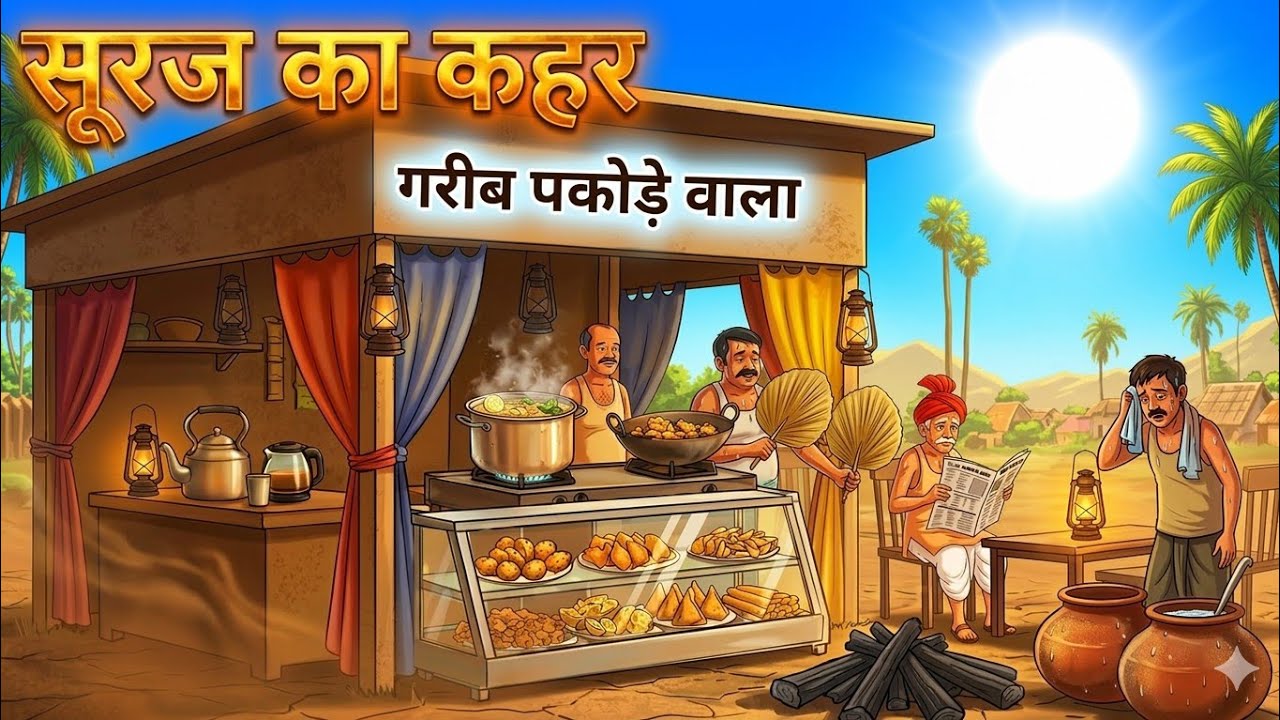 सूरज का कहर: गरीब पकौड़े वाला | Cartoon Moral | Tapati Dhoop | हिंदी कहानी | Kahaniya 2026