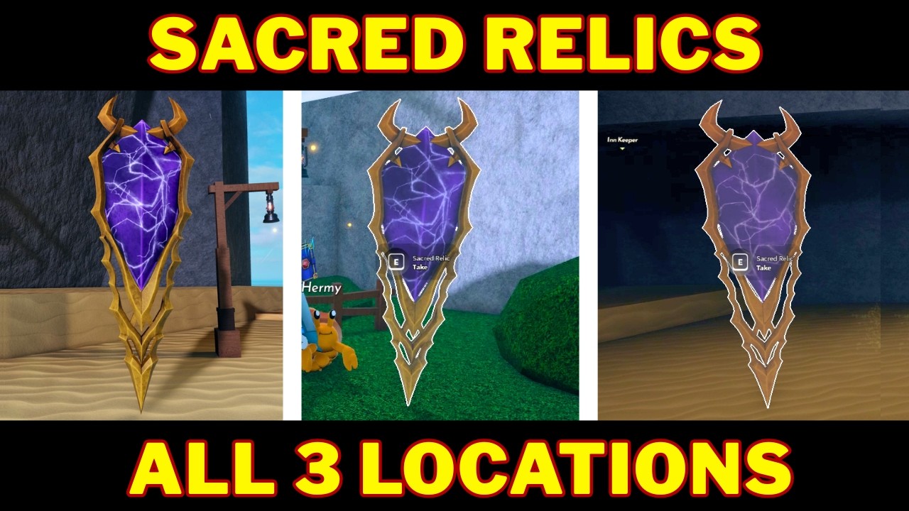 How To Find All 3 Sacred Relics Locations in Shells | Roblox