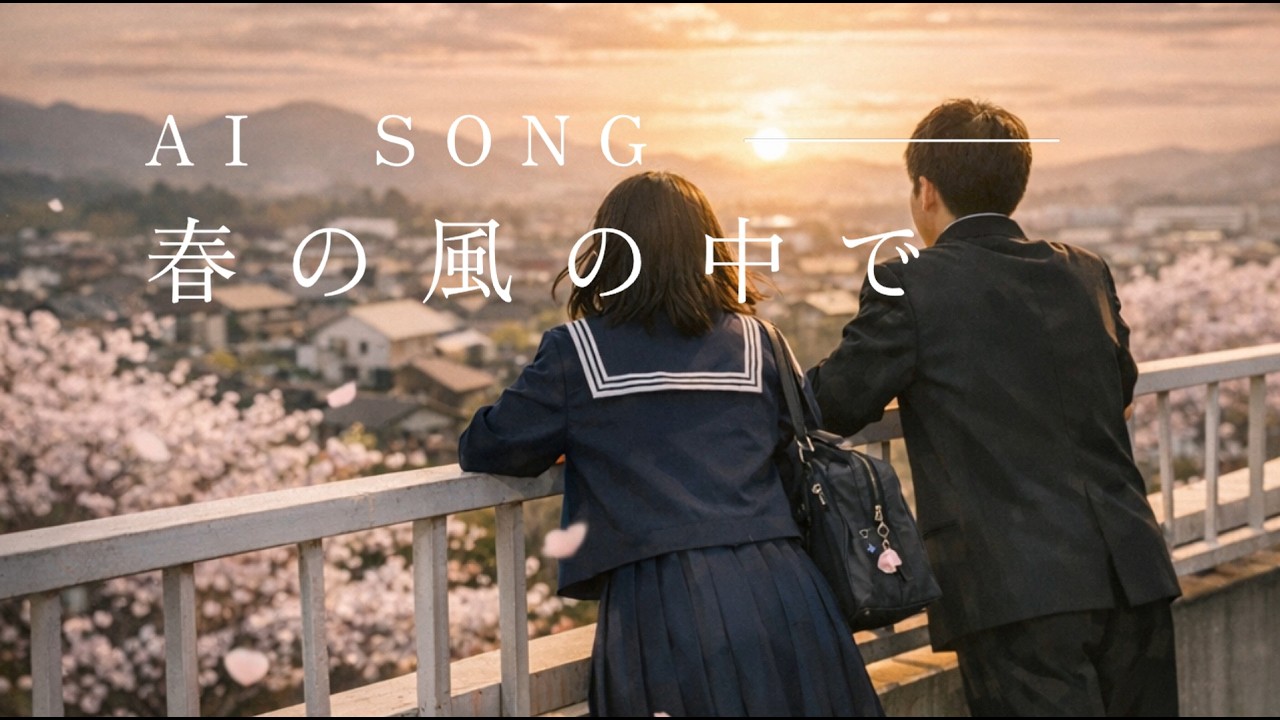 春の風の中で