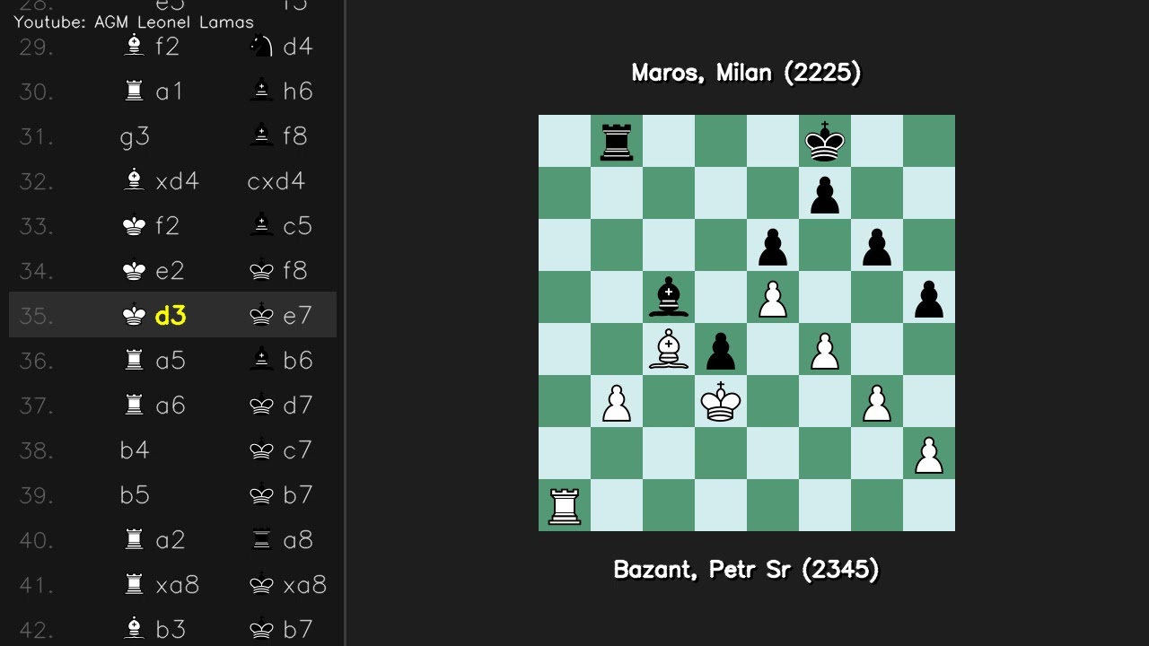 Принятый ферзевый гамбит Bazant Petr Sr 2345 vs Maros Milan 2225