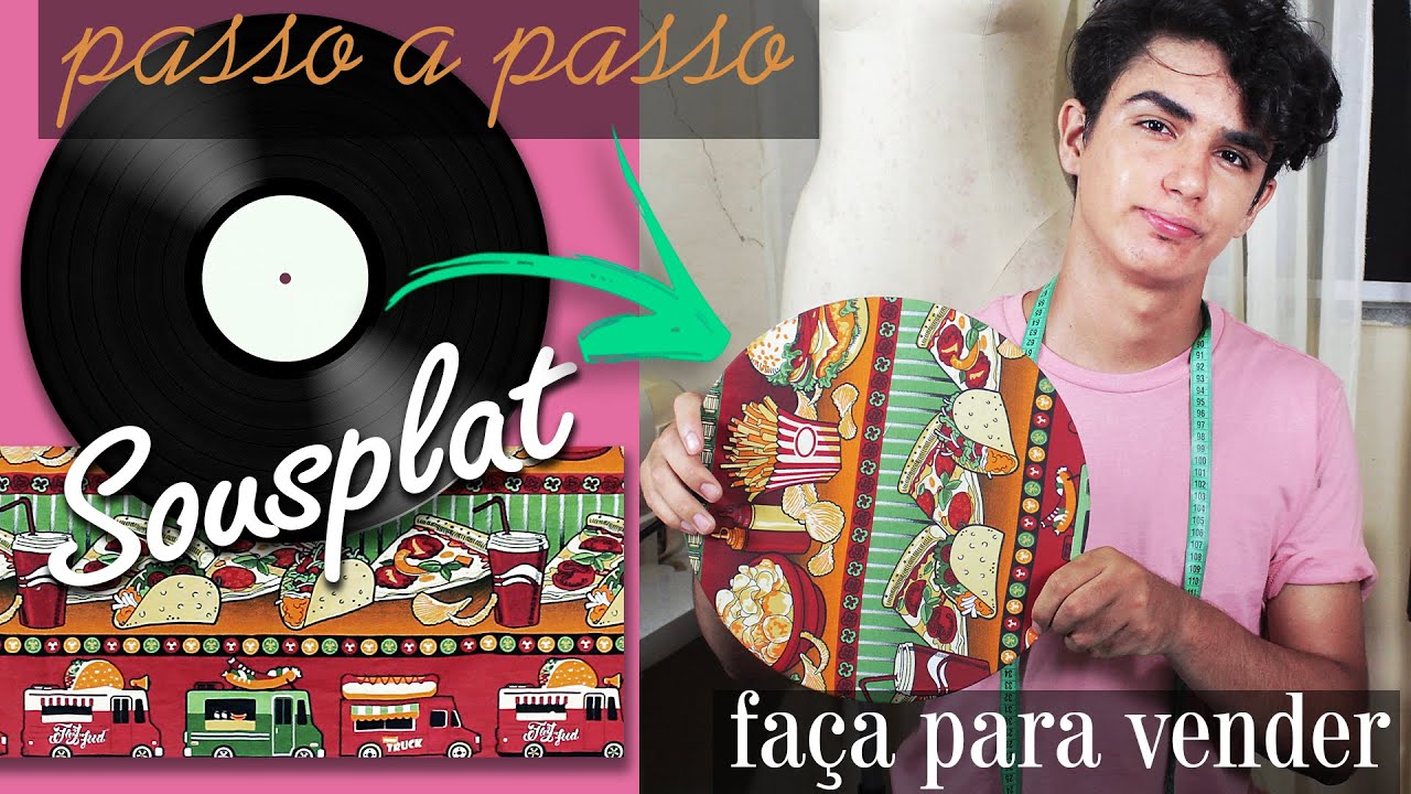 Como Fazer Sousplat Com Disco de Vinil Passo a Passo [Capa de Sousplat | Jogo Americano Redondo]