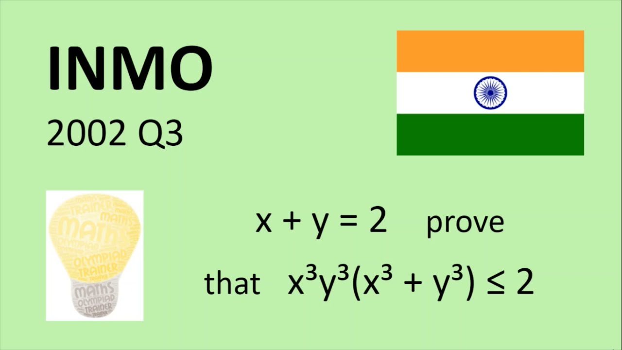Indian Math Olympiad 2002 Q3 | Can you solve the inequality?