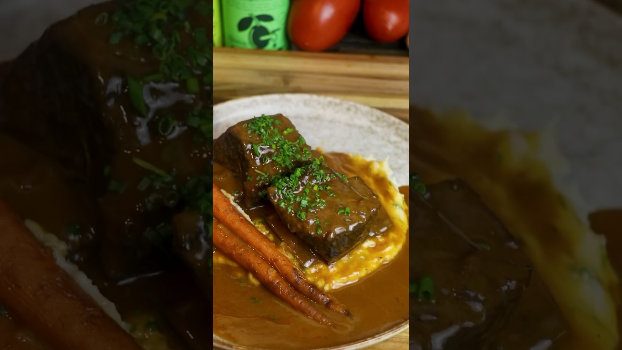 Braised beef short ribs #beefshortribs #recipe