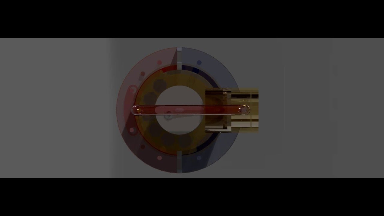 Animation of an innovative rotary displacer Stirling engine