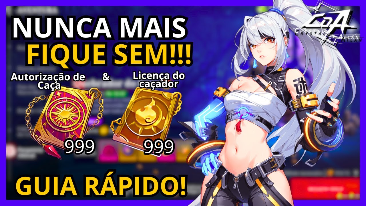 Você 𝗣𝗥𝗘𝗖𝗜𝗦𝗔 disso! Como pegar Autorização de Caça e Licença (𝗚𝗨𝗜𝗔 𝗥𝗔𝗣𝗜𝗗𝗢 – Crystal of Atlan)