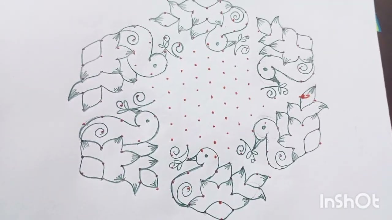 17*9 sankranthi muggulu 🦢🦢🦢 rangoli 