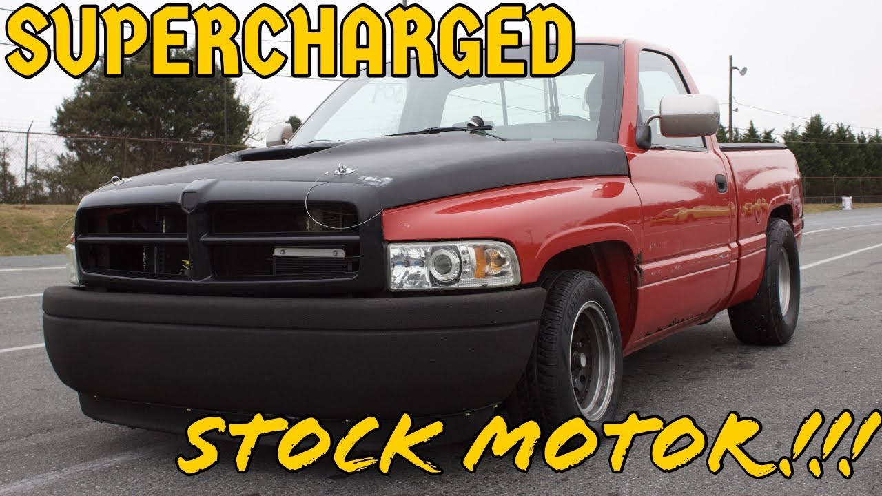 Добавьте нагнетатель на стандартный Dodge Ram и используйте 12S! Безумный дрэг-трак со стандартны...
