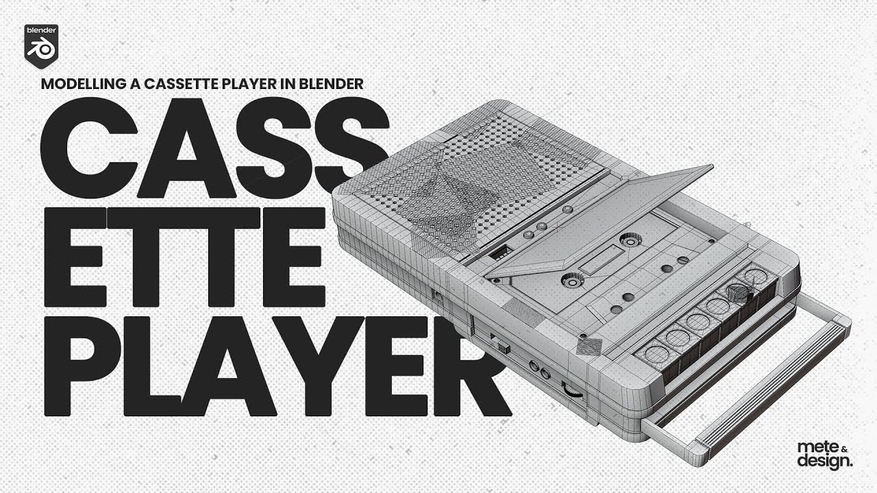 Modelling a Cassette Player using Blender  No Commentary and Unedited