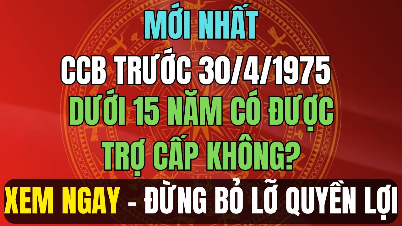 MỚI NHẤT: Cựu Chiến Binh Trước 30/4/1975 – Dưới 15 Năm Có Được Trợ Cấp Không?